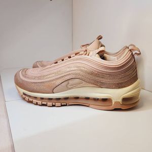 Nike Air MAX 97 SE Particle Beige Sparkly Suede Pink Sneakers AV8198-200 Women S